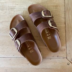 Birkenstock big buckle Arizona cognac - 38